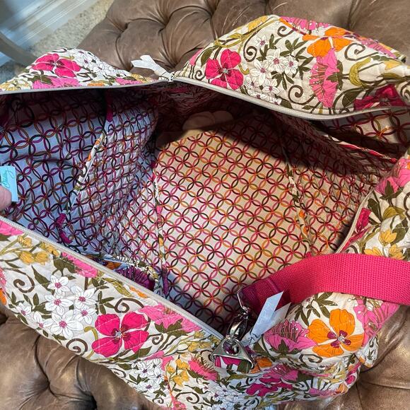 vera bradley tote bag pink with strap - Picture 5 of 9